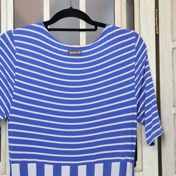 Matilda Jane Blue Striped ‘The Road Ahead’ Maxi Dress Size M - Picture 6 of 10